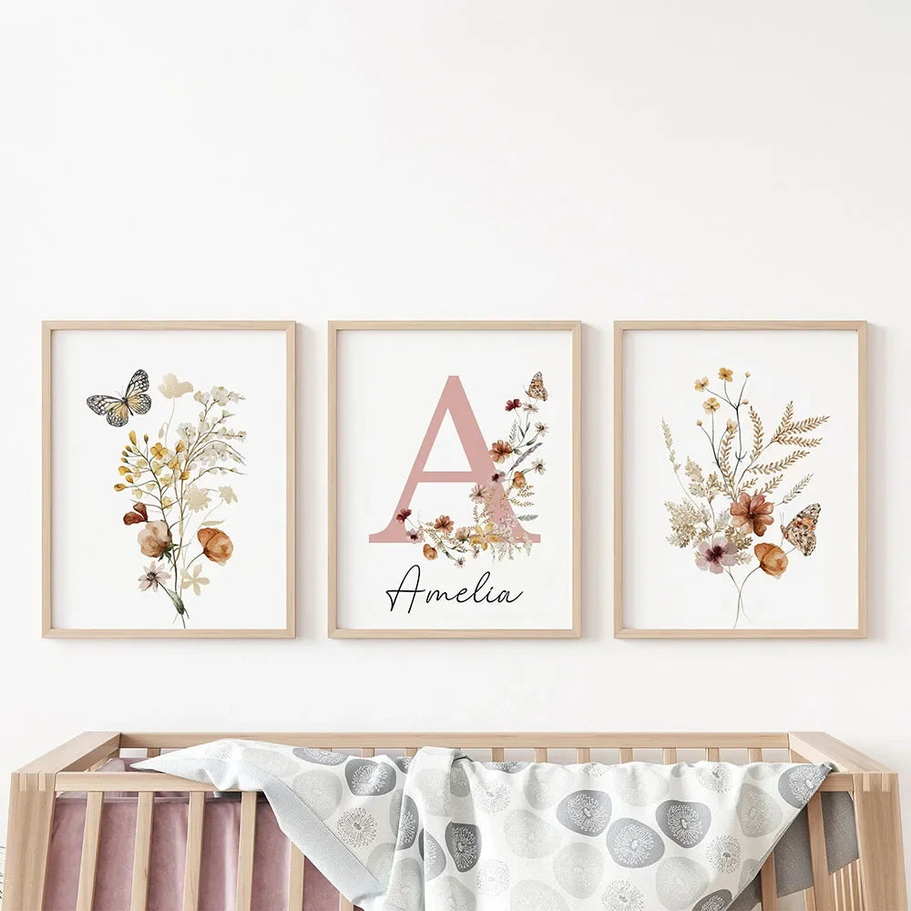 Customizable Baby Name Wall Art