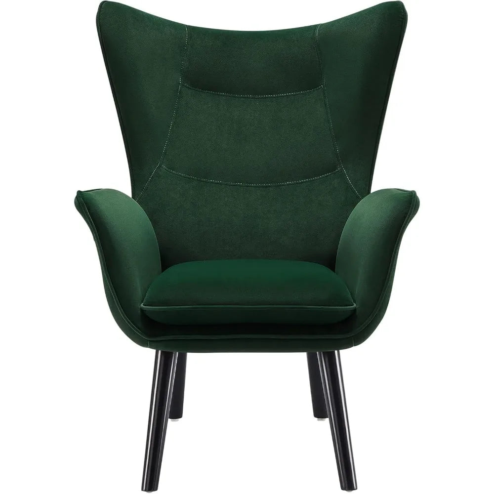 Velvet Wingback Accent Chairs