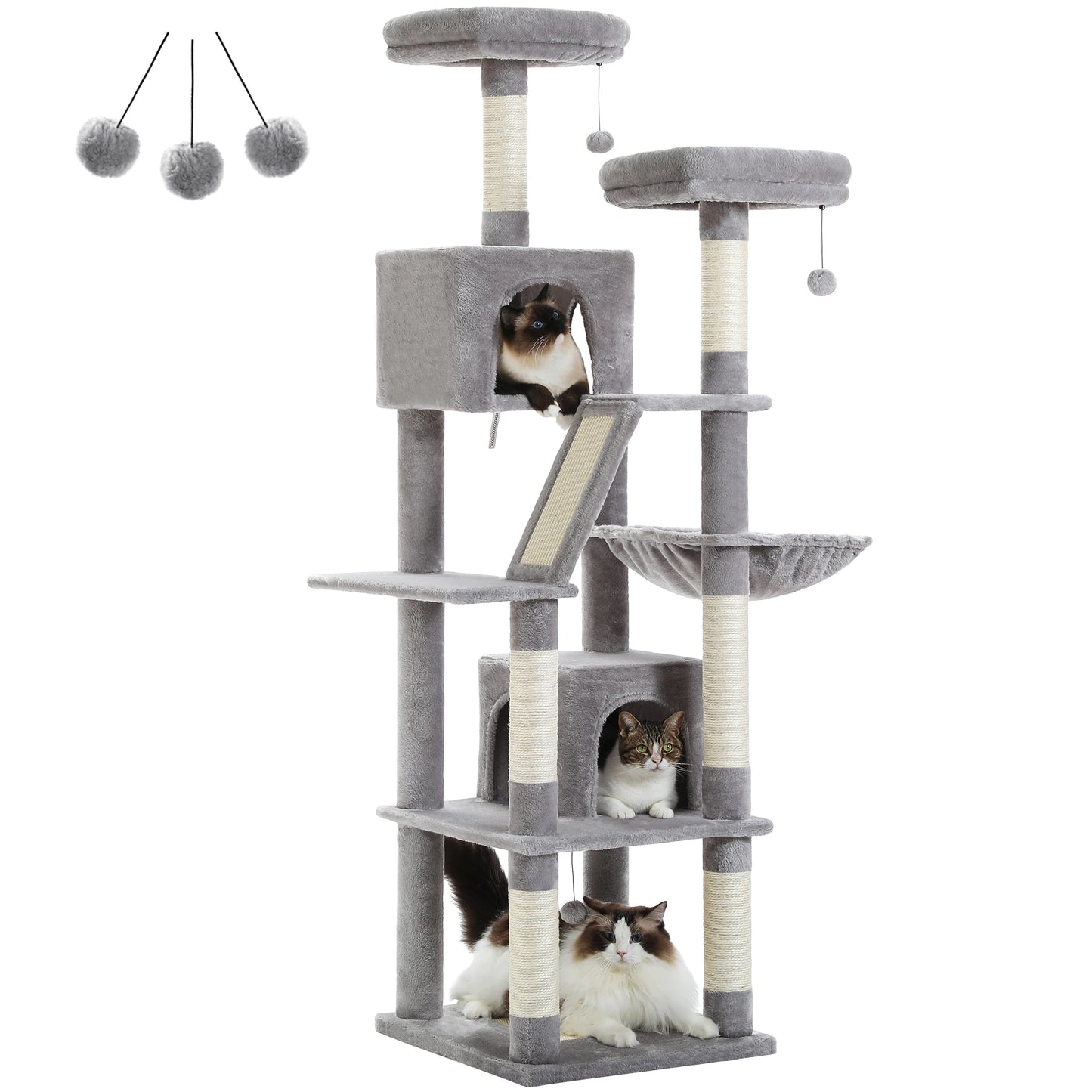Tall Cat Tower for Indoor Cats Multi-Level