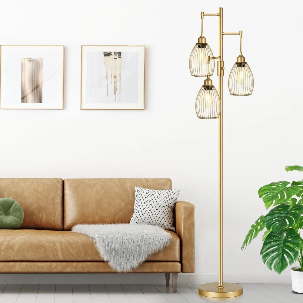 Dimmable Industrial Floor Lamp for Living Room