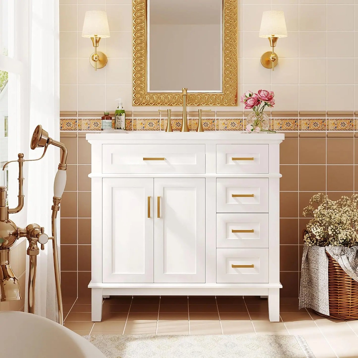 36" Bathroom Vanity with Sink Combo