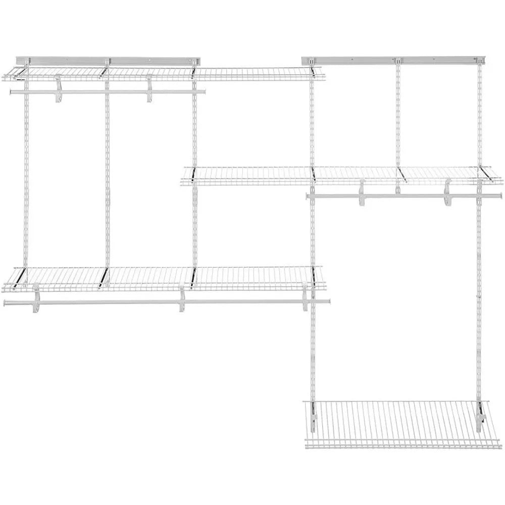 Wire Closet Organizer System, Adjustable from 5 to 8 Ft.