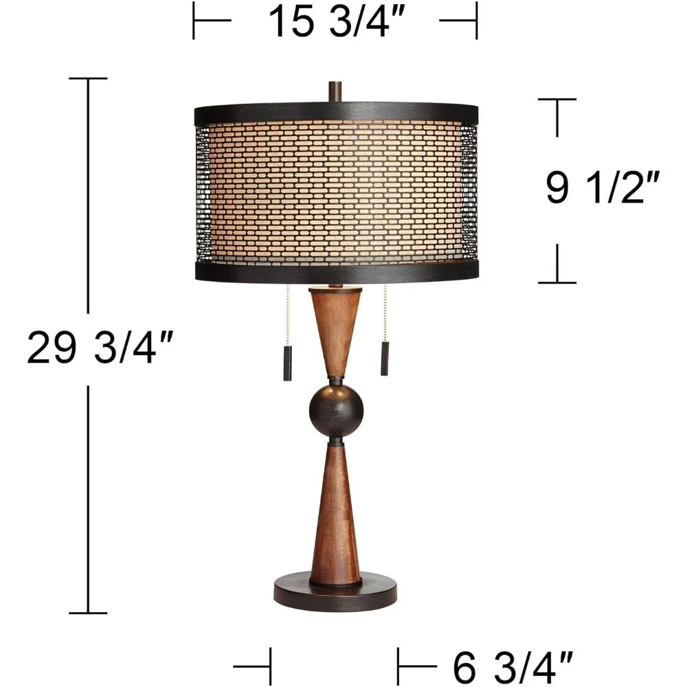 Rustic Farmhouse Table Lamp 29 3/4" Tall