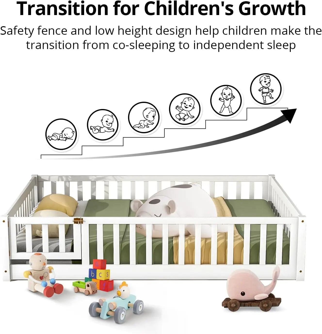 Twin Floor Bed for Children