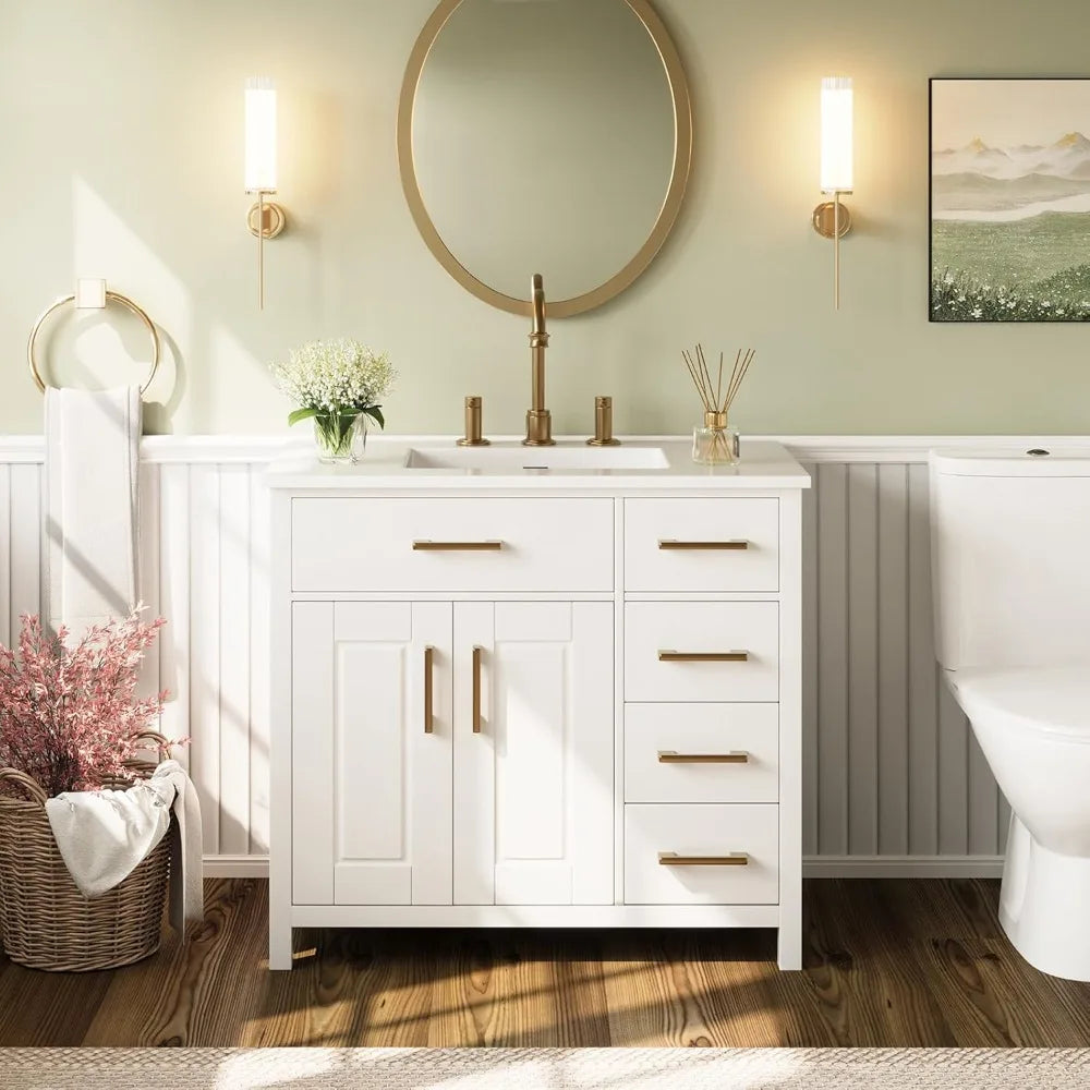 36" Bathroom Vanity with Sink Combo