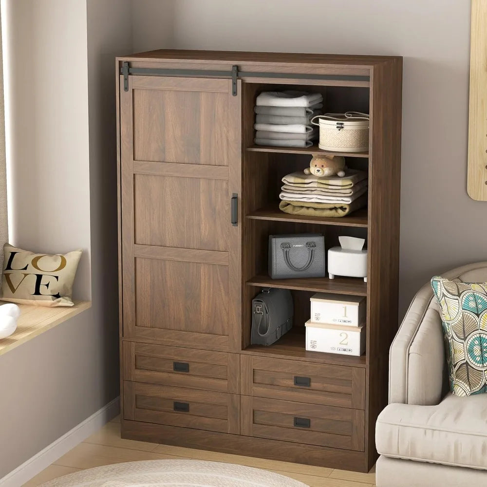 Bedroom Armoire Wardrobe Closet with Drawers