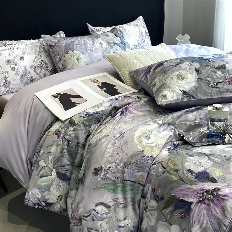 Luxury Floral Duvet Bedding Set