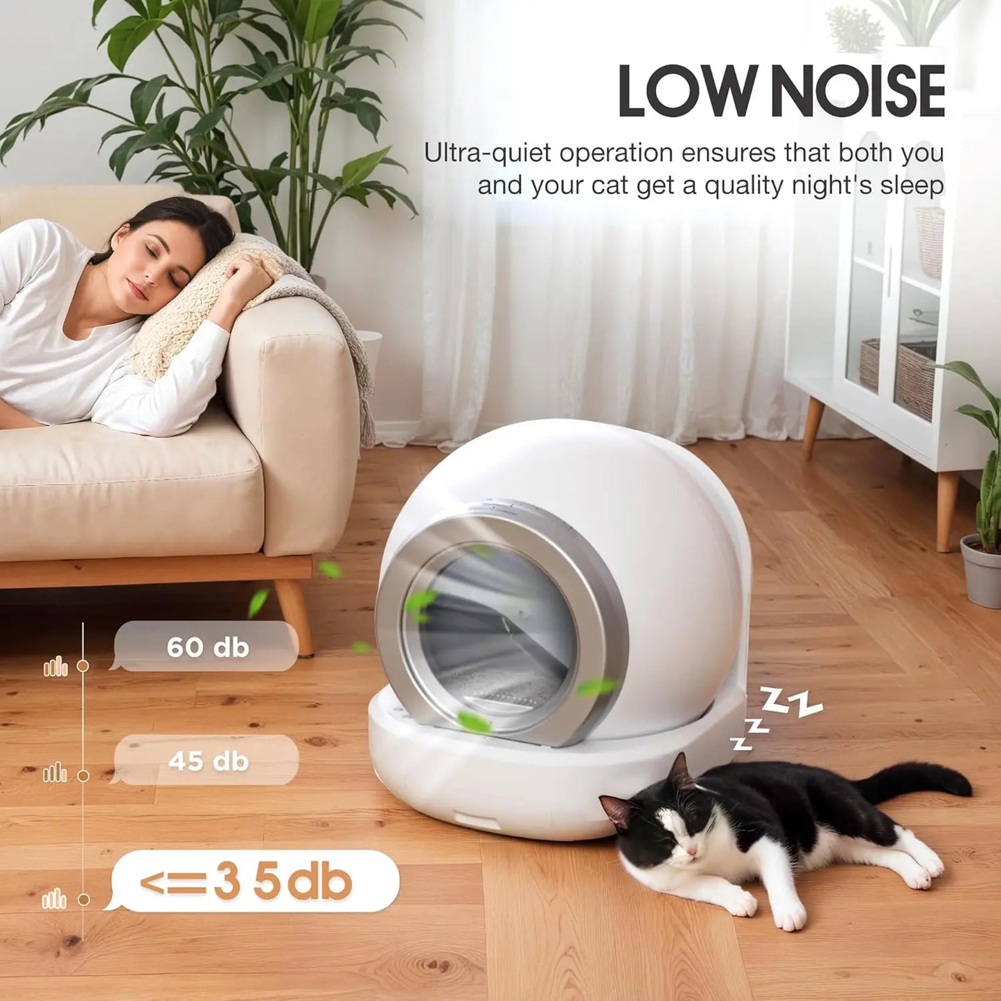 Self Cleaning Cat Litter Box Extra-Large Capacity