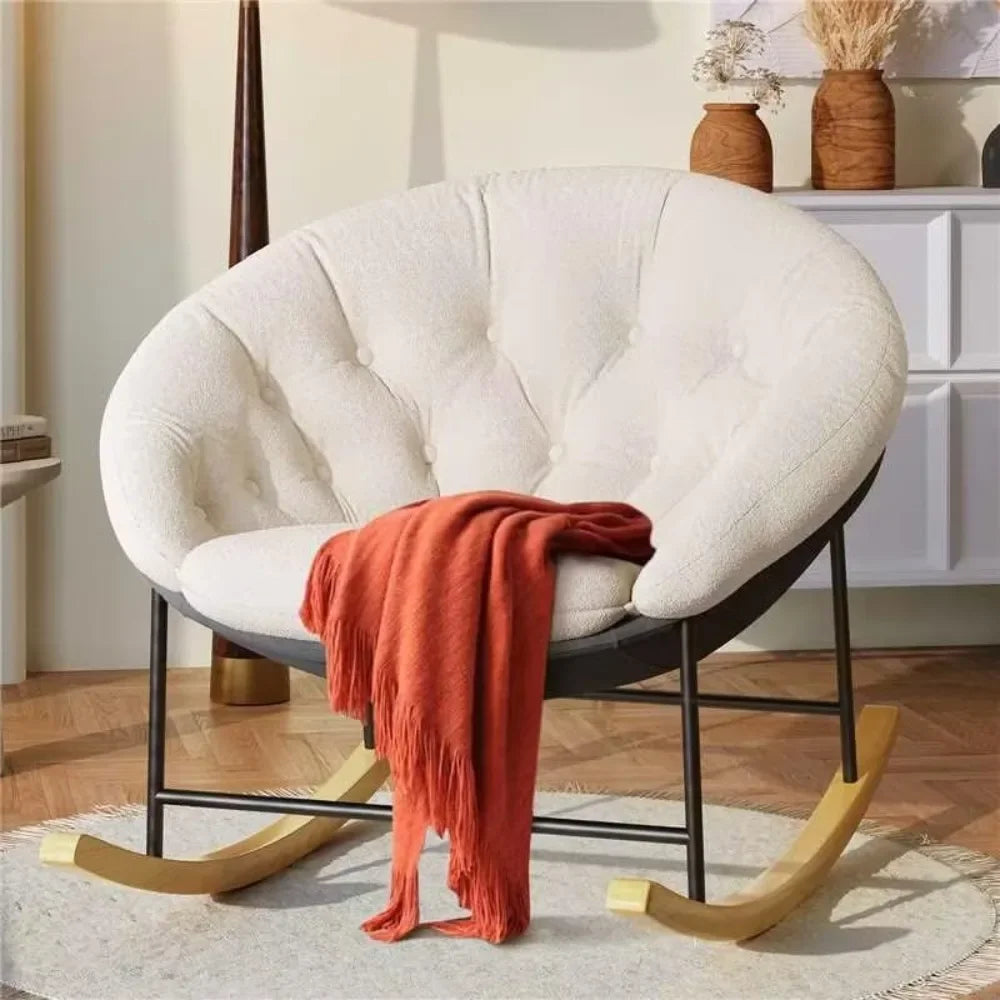 Modern Upholstered Nursery Rocking Chair