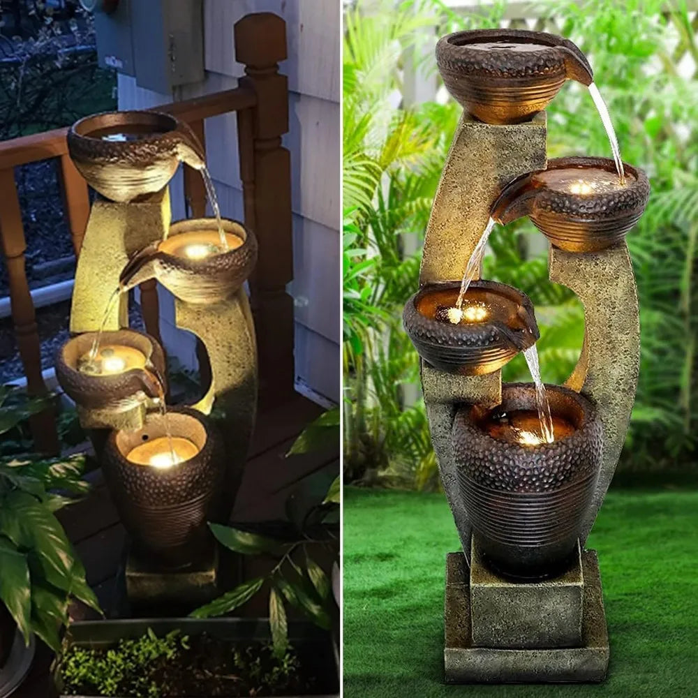 Modern Outdoor Fountain with Contemporary Design