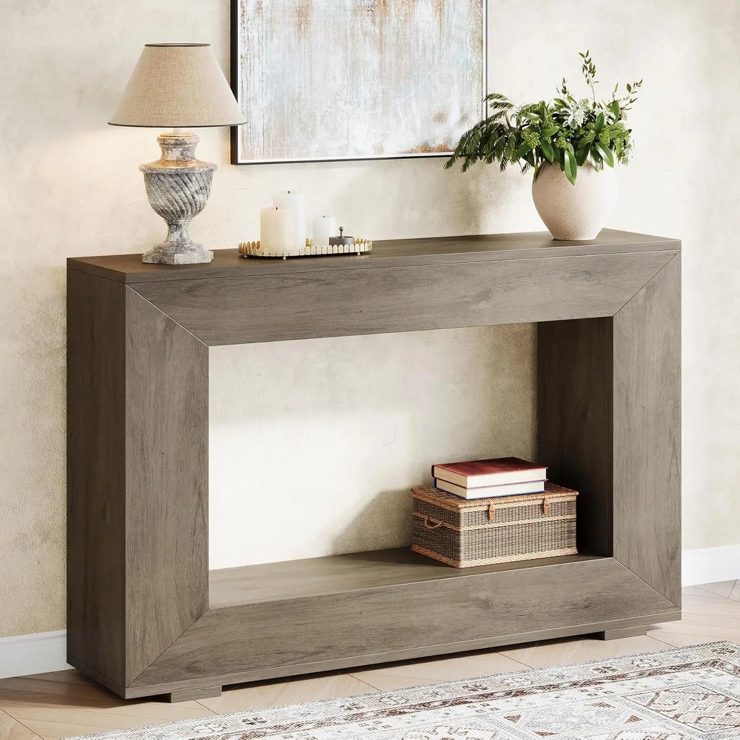 47-Inch Entryway Table with Storage