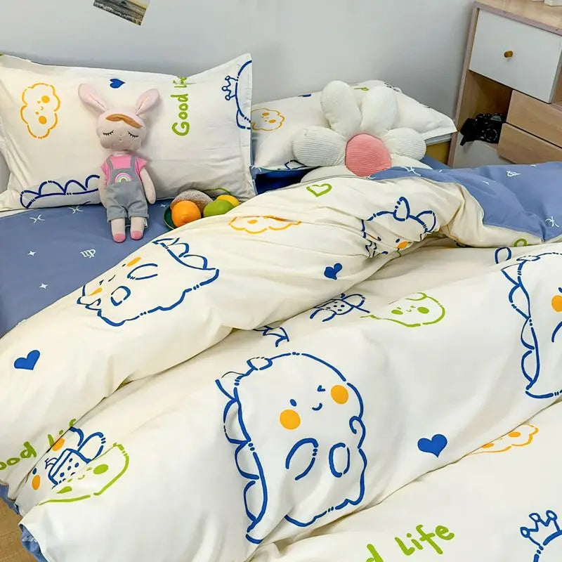 Duvet, Sheet, and Pillowcases Bedding Set