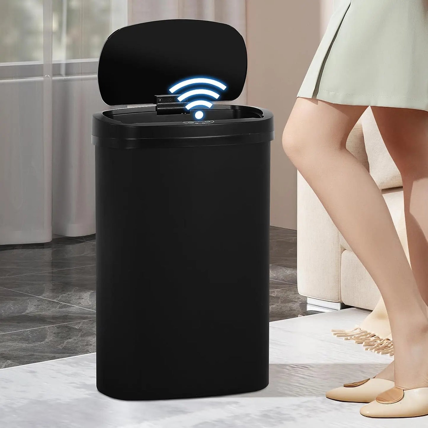 13-Gallon Automatic Touch Free Trash Can