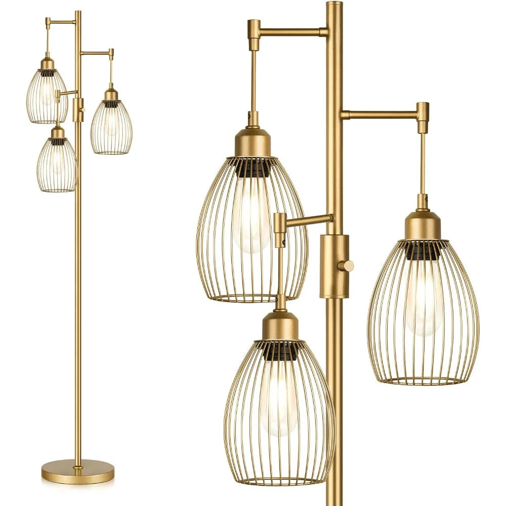 Dimmable Industrial Floor Lamp for Living Room
