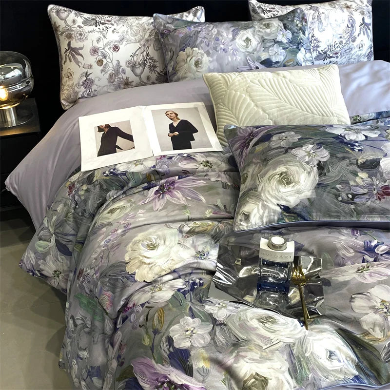 Luxury Floral Duvet Bedding Set