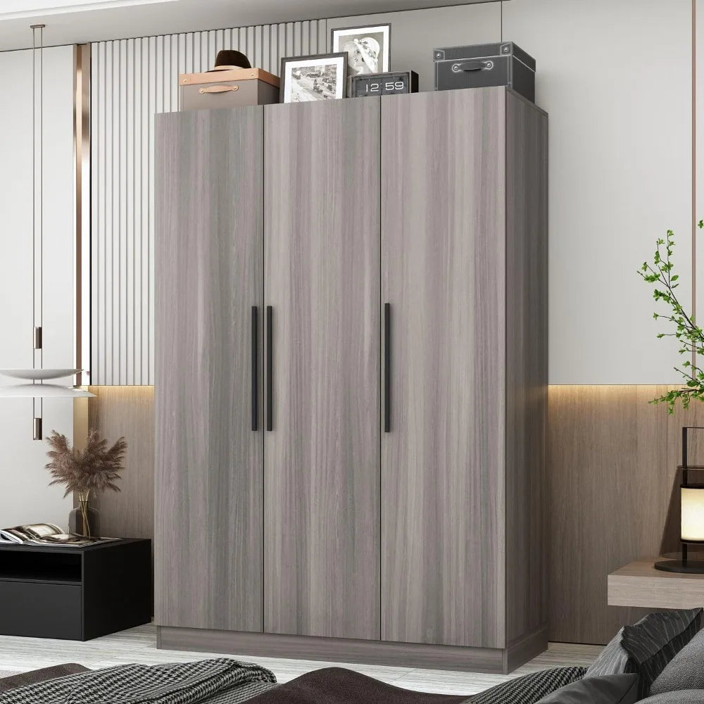 Wardrobe Armoire Closet with Shelves, Hanging Rod