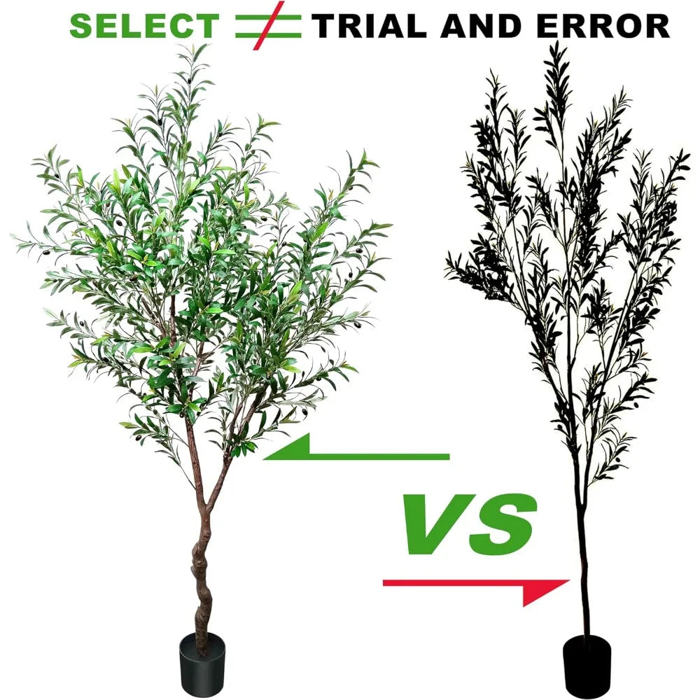 7Ft Faux Olive Tree and Lifelike Fruits