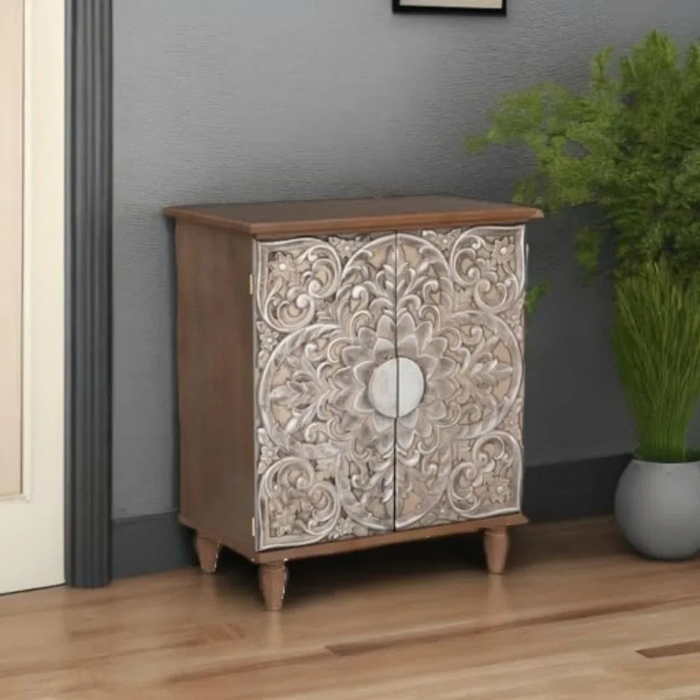 Antique Accent Cabinet with Doors
