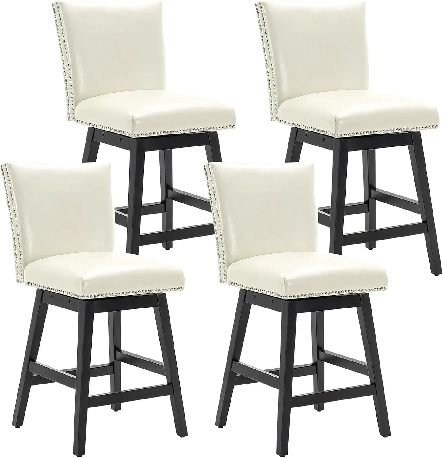 Set of 4, 26" Swivel Counter Height Bar Stools