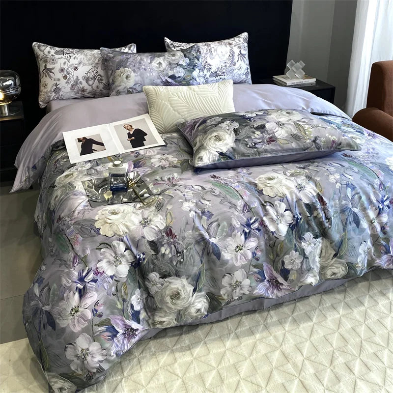 Luxury Floral Duvet Bedding Set