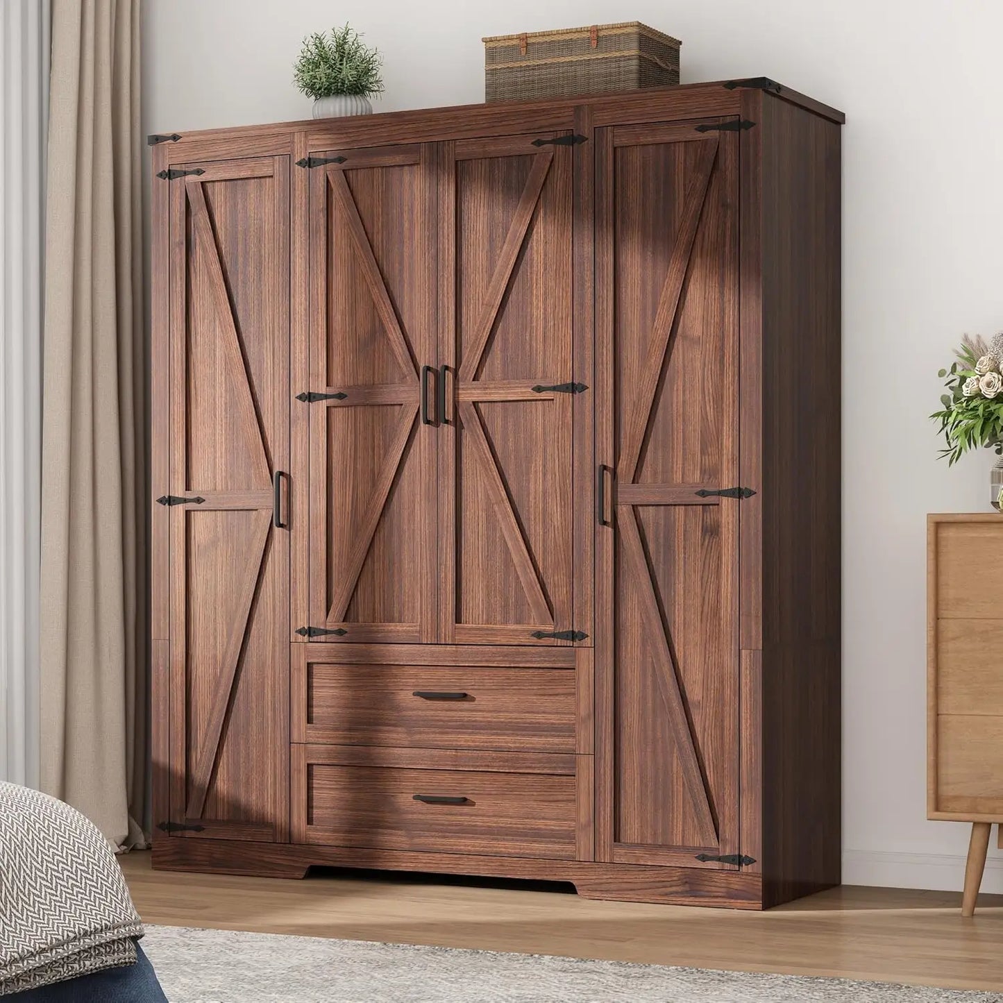 Farmhouse Wardrobe Armoire Closet