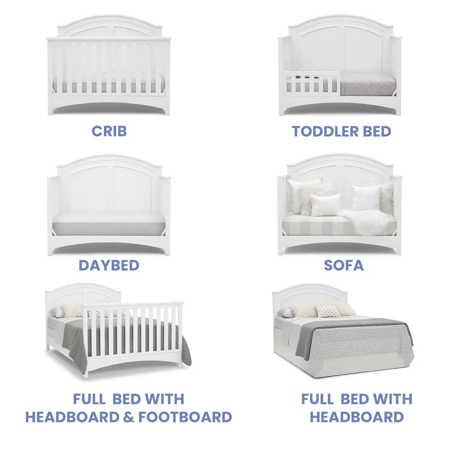 Children 6-in-1 Convertible Crib