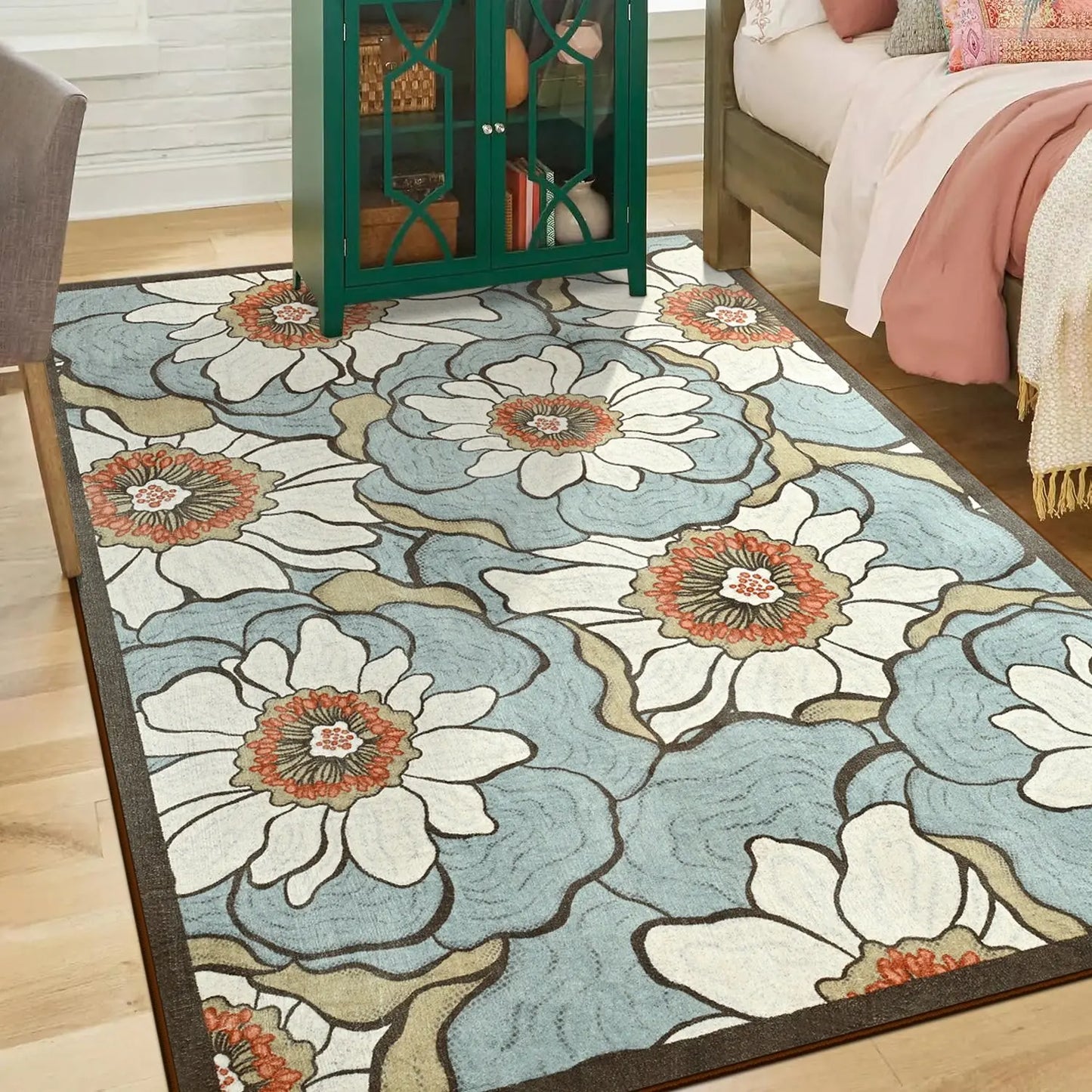 Faux Cashmere Vintage Floral Rugs