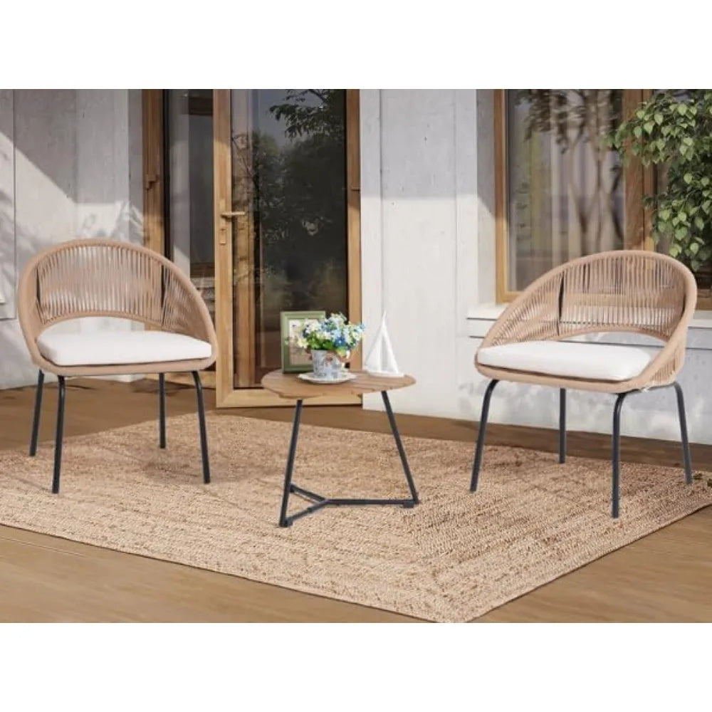 Outdoor Courtyard Furniture Set, 3 Pcs