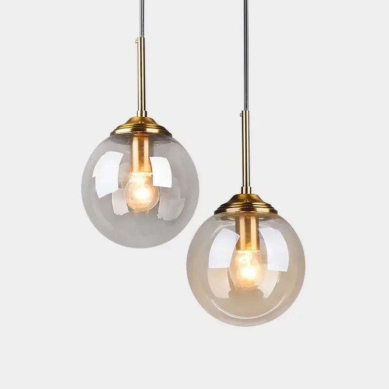 Modern Glass Ball Pendant Lighting Fixture