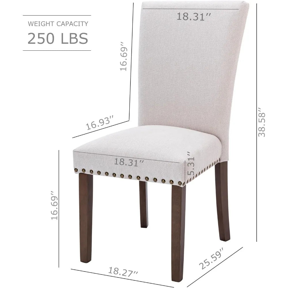 Upholstered Parsons Dining Chairs Set of 4
