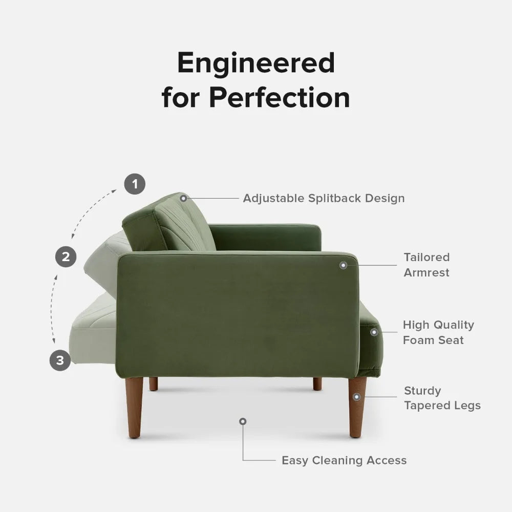 Mid Century Modern Futon Sofa Bed
