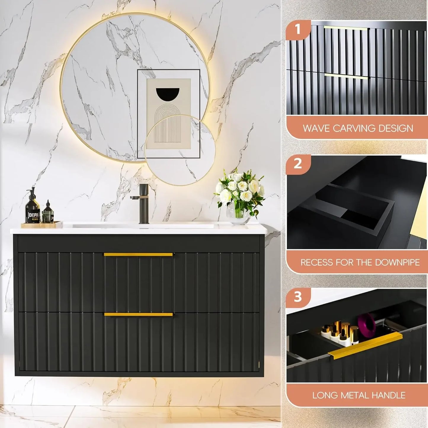 Floating Vanity Bathroom Sink Cabinet