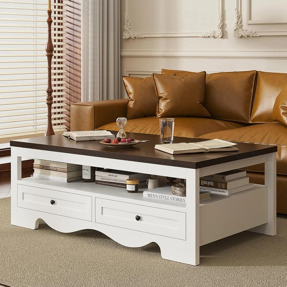 Farmhouse Coffee Table with Storage