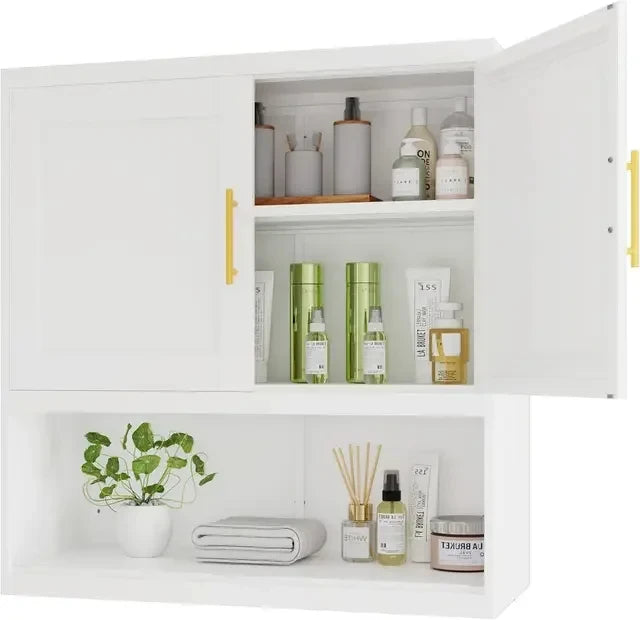 Wall Mounted Hanging Bathroom Cabinet with 2Door