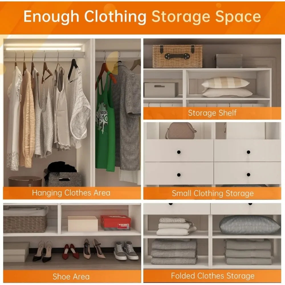 Modular Wooden Wardrobe Closet System