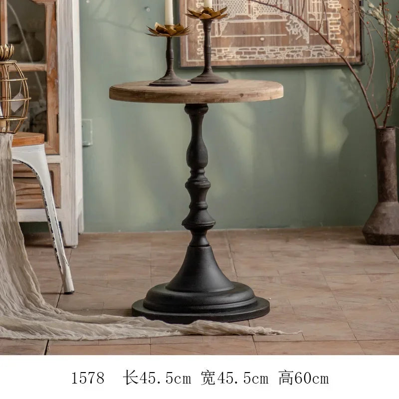 French Vintage Solid Wood Small Table