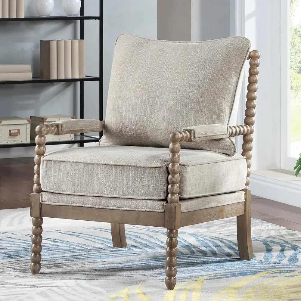 Reclining Accent Chair With Wood Frame