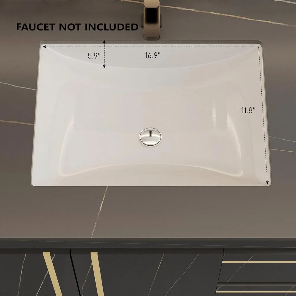 Floating Bathroom Vanity with Ceramic Sink