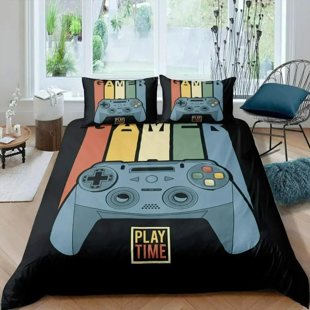 Gamepad Comforter Cover Gamer Bedding Set