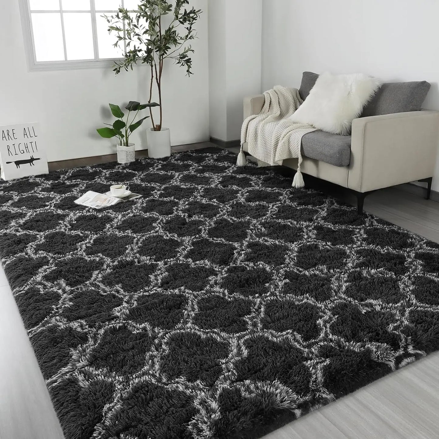 Large Plush Area Rugs