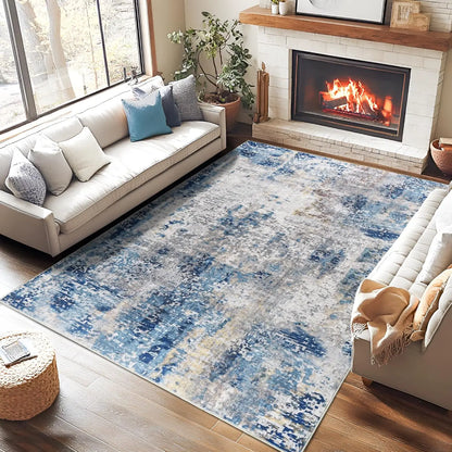 Soft Large Modern Abstract Area Rug