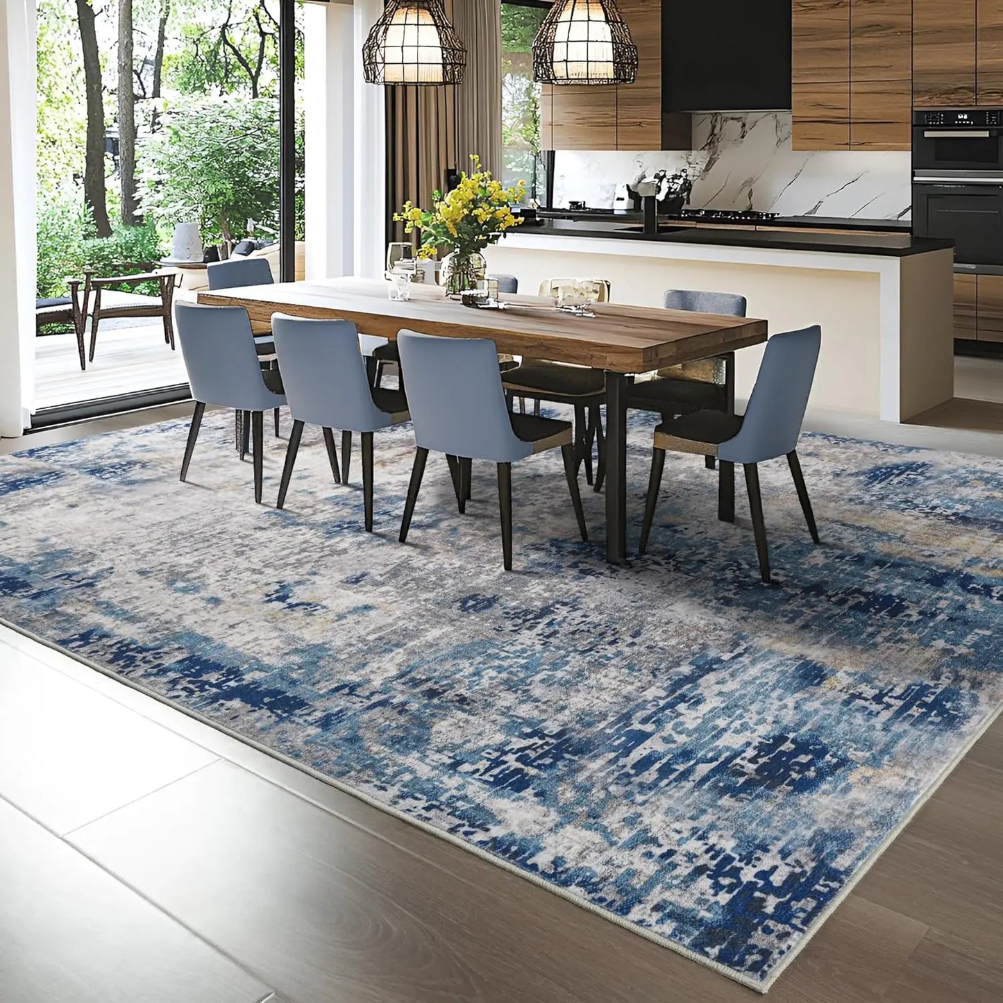 Soft Large Modern Abstract Area Rug