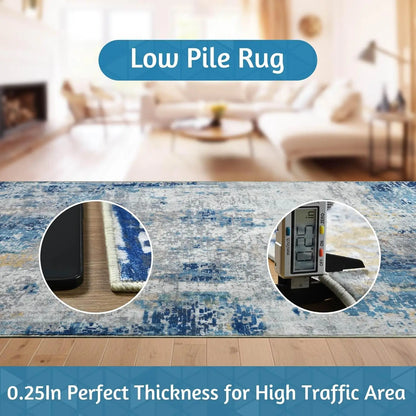 Soft Large Modern Abstract Area Rug