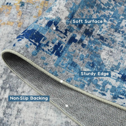 Soft Large Modern Abstract Area Rug
