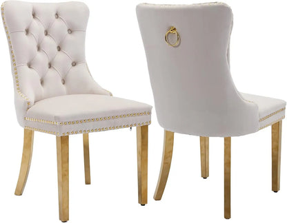 Velvet Upholstered Dining Room Chairs
