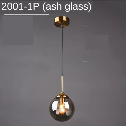 Modern Glass Ball Pendant Lighting Fixture