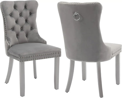 Velvet Upholstered Dining Room Chairs
