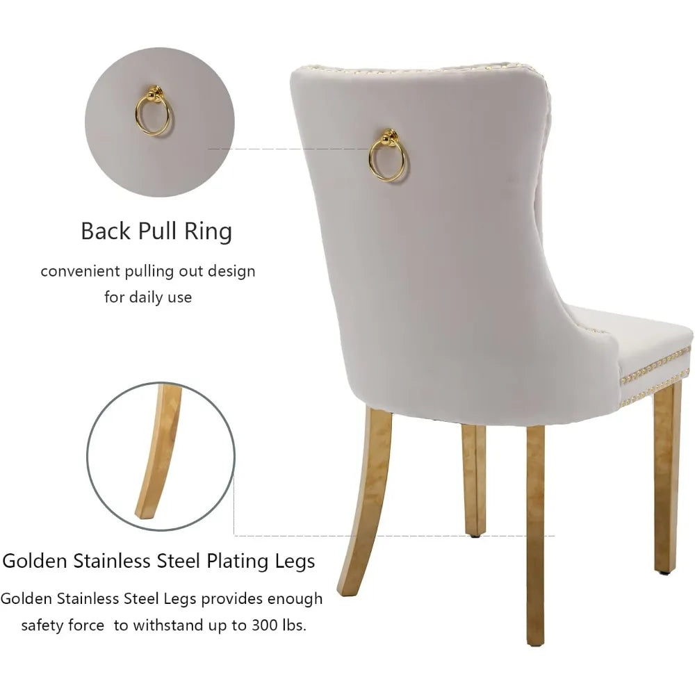 Velvet Upholstered Dining Room Chairs