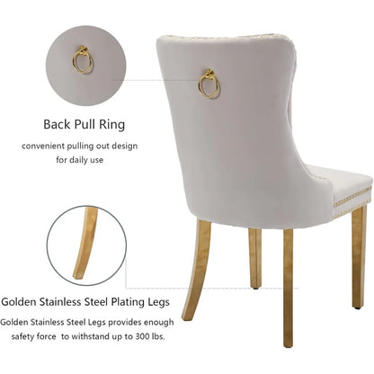 Velvet Upholstered Dining Room Chairs
