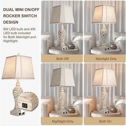 Table Lamps Set of 2 - for Bedroom and Living Room